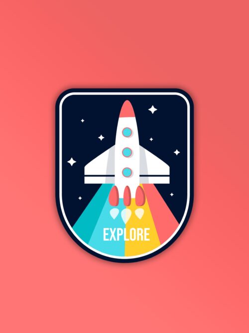 Explore The Space Sticker
