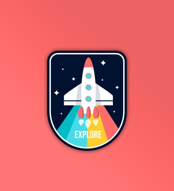 Explore The Space Sticker Explore The Space Sticker