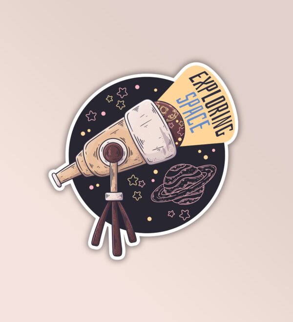Exploring Space Laptop And Mobile Stickers Exploring Space Laptop And Mobile Stickers