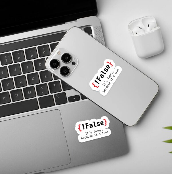 FALSE Programmer Coding Sticker FALSE Programmer Coding Sticker