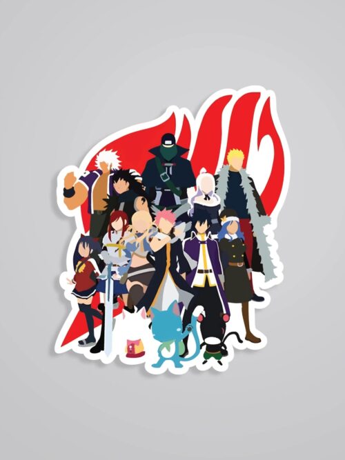 Fairy Tail Guild Silhouette Anime Stickers