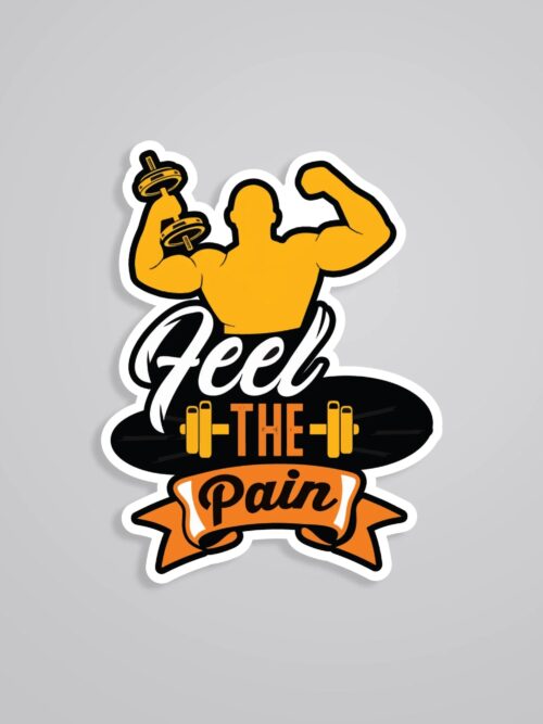 Feel The Pain Motivational Stickers