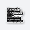 Female Engineer Definition Sticker