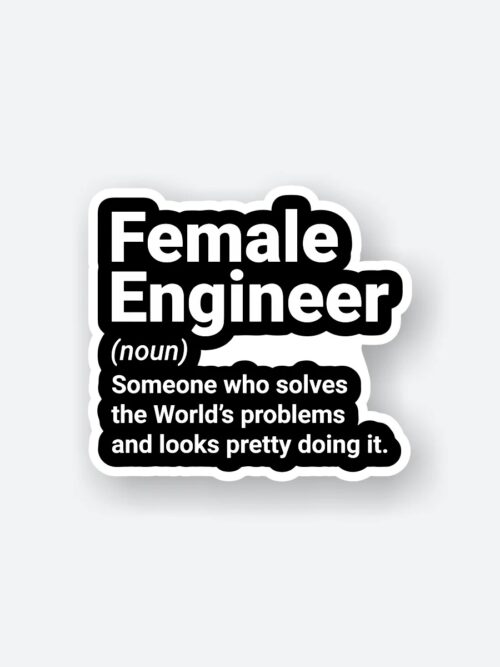 Female Engineer Definition Sticker