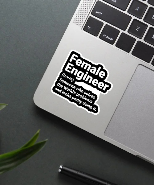 Female Engineer Definition Sticker