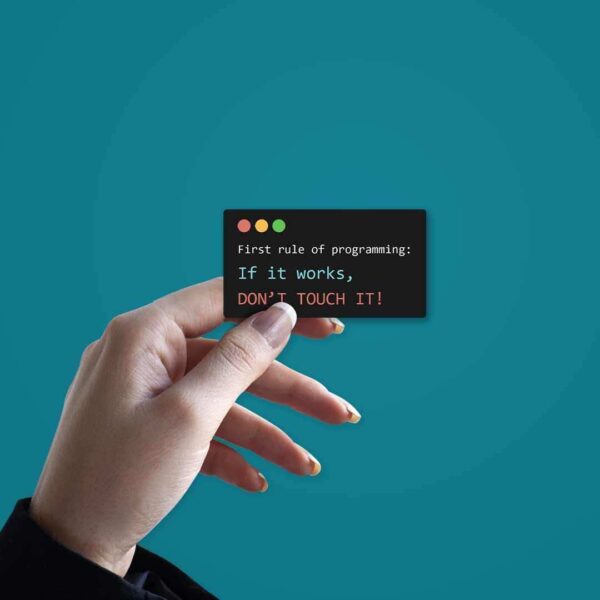First Rule Of Programming Sticker