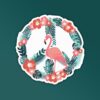 Flamingo Peace Laptop Mobile Stickers