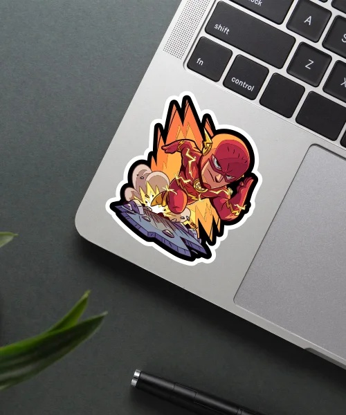 Flash Superhero Sticker