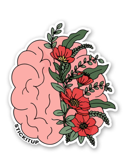 Floral Brain Sticker
