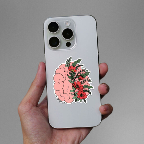 Floral Brain Sticker