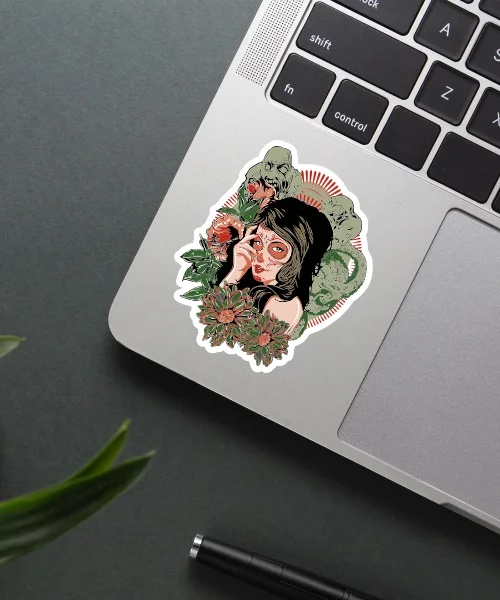 Floral Lady Sticker Floral Lady Sticker