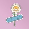 Flower Band Aid   Mobile Laptop Sticker