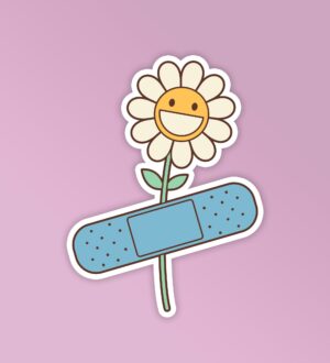 Flower Band Aid Mobile Laptop Sticker Flower Band Aid Mobile Laptop Sticker