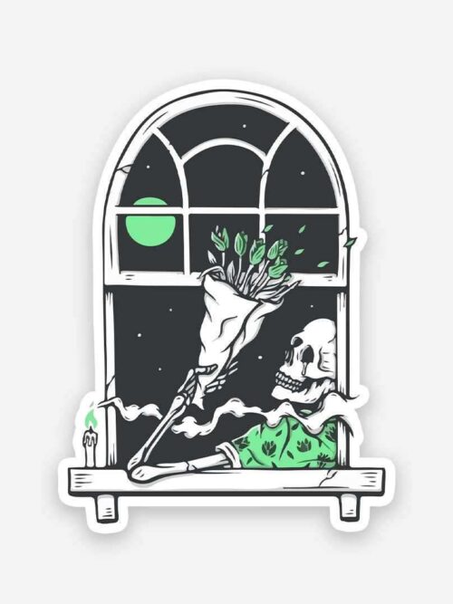 Flowers For The Dead Sticker
