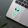 Fluorescent Alien Sticker