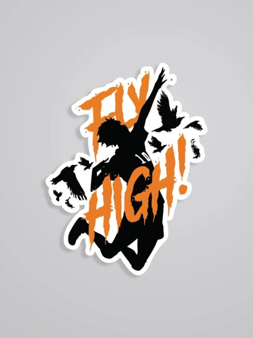 Fly High Hinata Silhouette Anime Stickers