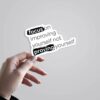 Focus On Improving Yourself Motivational Stickers