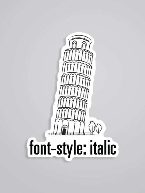 Font Style Italic Witty Stickers