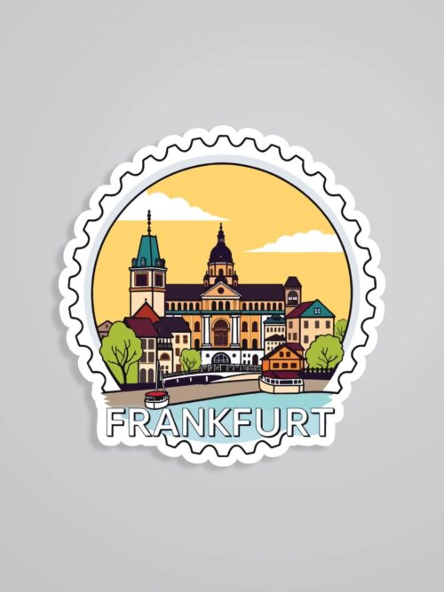 Frankfurt Cityscape And Architecture Post Stamp Travels Stickers