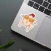 Friends Chicken With Glass Sticker