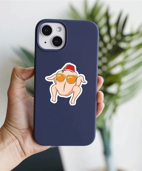 Friends Chicken With Glass Sticker