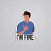 Friends Ross I Am Fine TV Shows Stickers