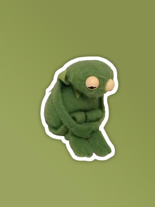 Froggo Sad Meme   Laptop Mobile Stickers