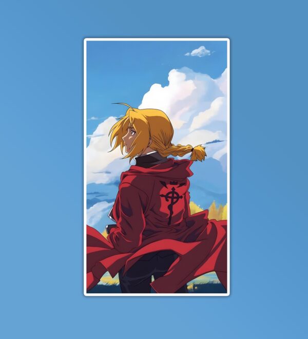Fullmetal Alchemist Red Cape Laptop Mobile Stickers Fullmetal Alchemist Red Cape Laptop Mobile Stickers