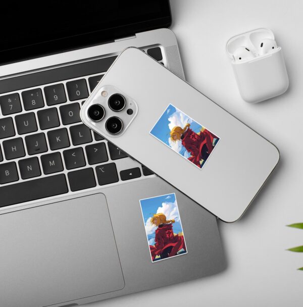 Fullmetal Alchemist Red Cape Laptop Mobile Stickers Fullmetal Alchemist Red Cape Laptop Mobile Stickers