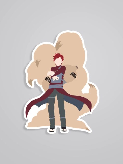Gaara Minmalist Anime Stickers