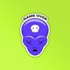 Game Over Alien Head Sticker