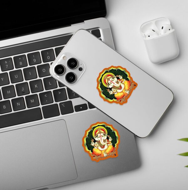 Ganesha Yellow Laptop Mobile Sticker Ganesha Yellow Laptop Mobile Sticker