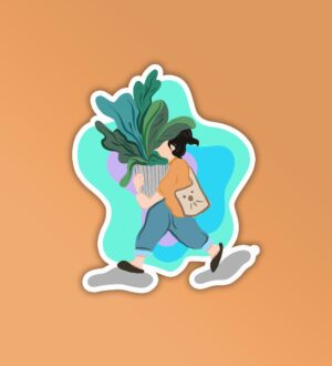 Gardener Girl Laptop Mobile Stickers Gardener Girl Laptop Mobile Stickers