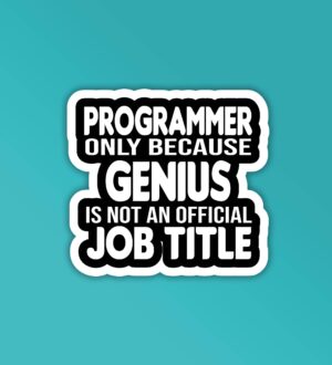 Genius Programmer Coding Sticker Genius Programmer Coding Sticker