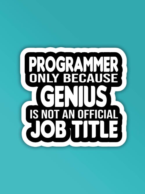 Genius Programmer Coding Sticker