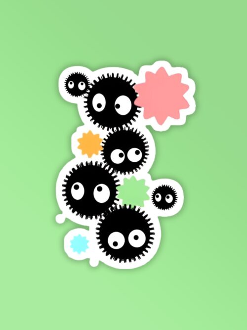 Ghibli Dust Balls Laptop   Mobile Stickers