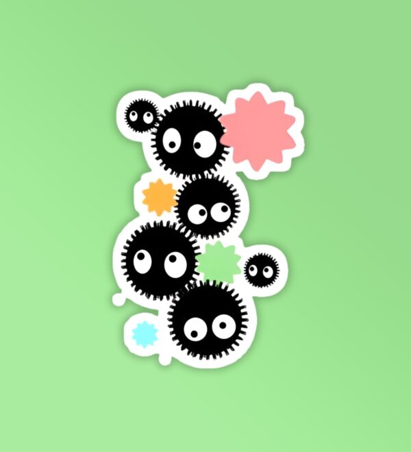 Ghibli Dust Balls Laptop Mobile Stickers Ghibli Dust Balls Laptop Mobile Stickers