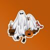 Ghost Friends Halloween   Laptop And Mobile Sticker