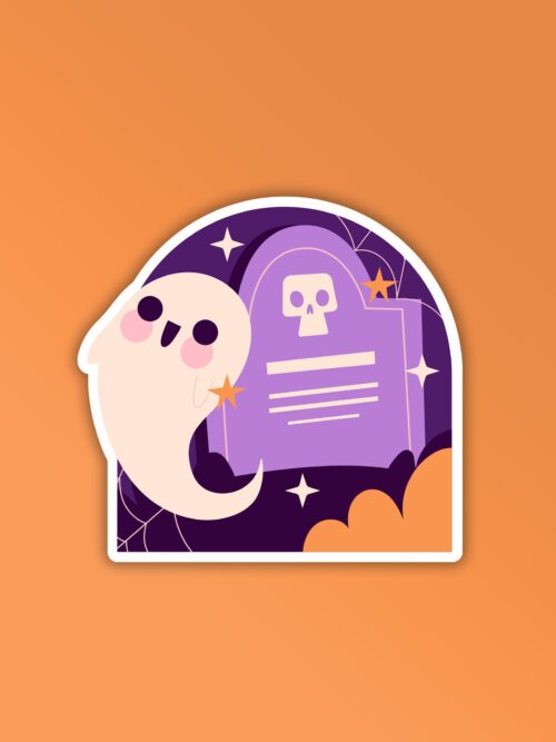 Ghost Halloween   Laptop And Mobile Sticker