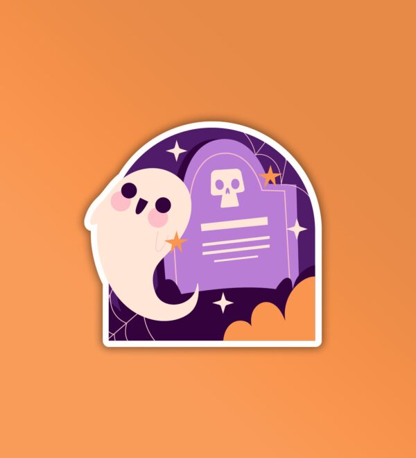 Ghost Halloween Laptop And Mobile Sticker Ghost Halloween Laptop And Mobile Sticker