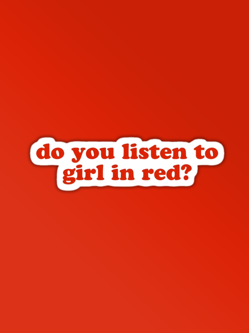 Girl In Red Sticker