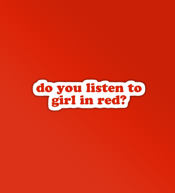 Girl In Red Sticker Girl In Red Sticker