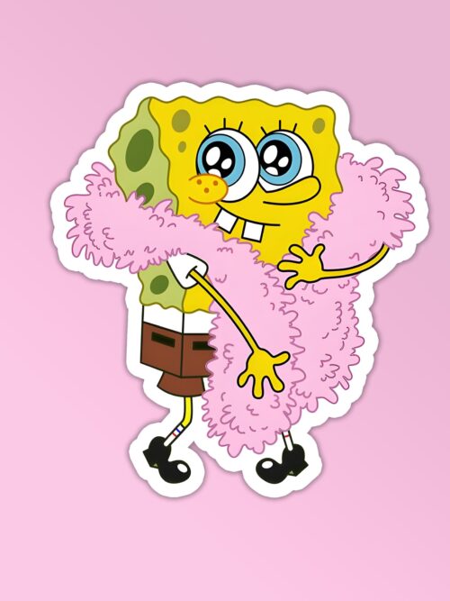 Glam Spongebob Laptop Mobile Stickers