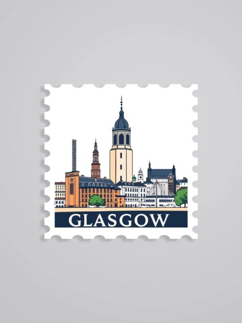 Glasgow Historic Architecture Post Stamp Travels Stickers