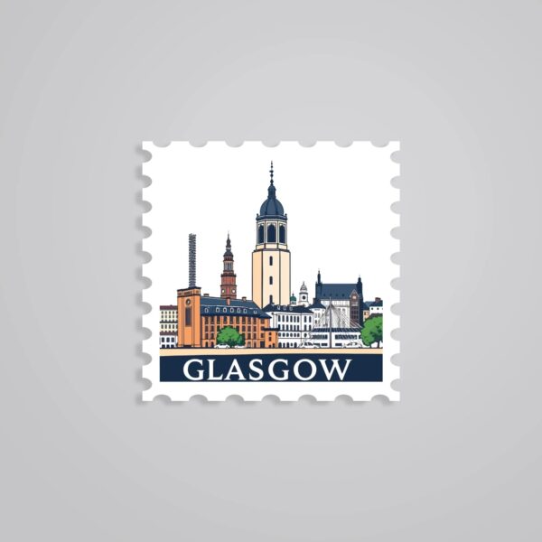 Glasgow Historic Architecture Post Stamp Travels Stickers