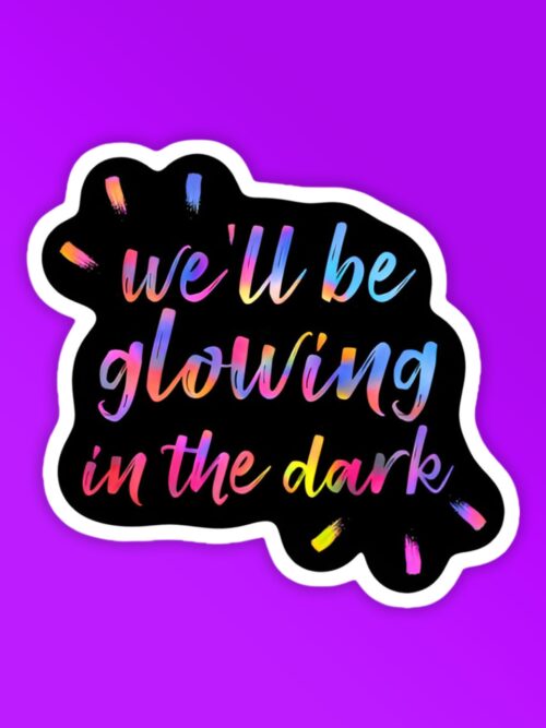 Glowing In The Dark   Coldplay Laptop   Mobile Sticker