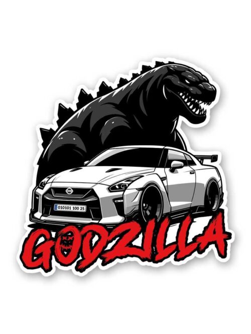 Godzilla Car Sticker