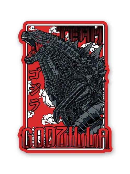 Godzilla Majestic Black Red Sticker