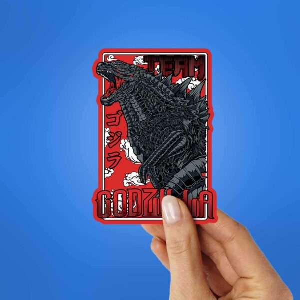 Godzilla Majestic Black Red Sticker