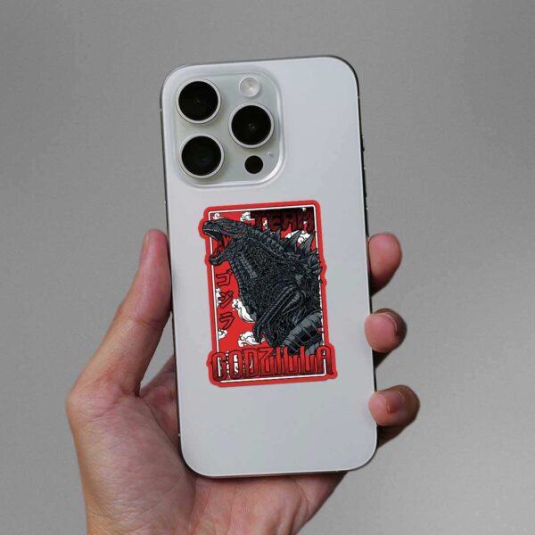 Godzilla Majestic Black Red Sticker